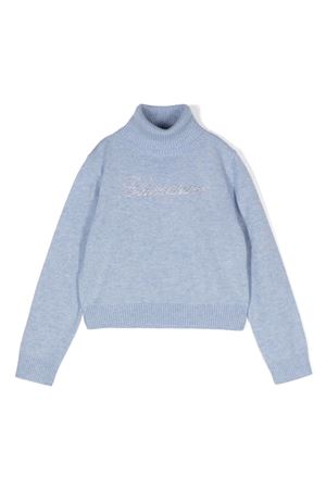 light-blue wool jumper MISS BLUMARINE KIDS | IF4135MS020X0605